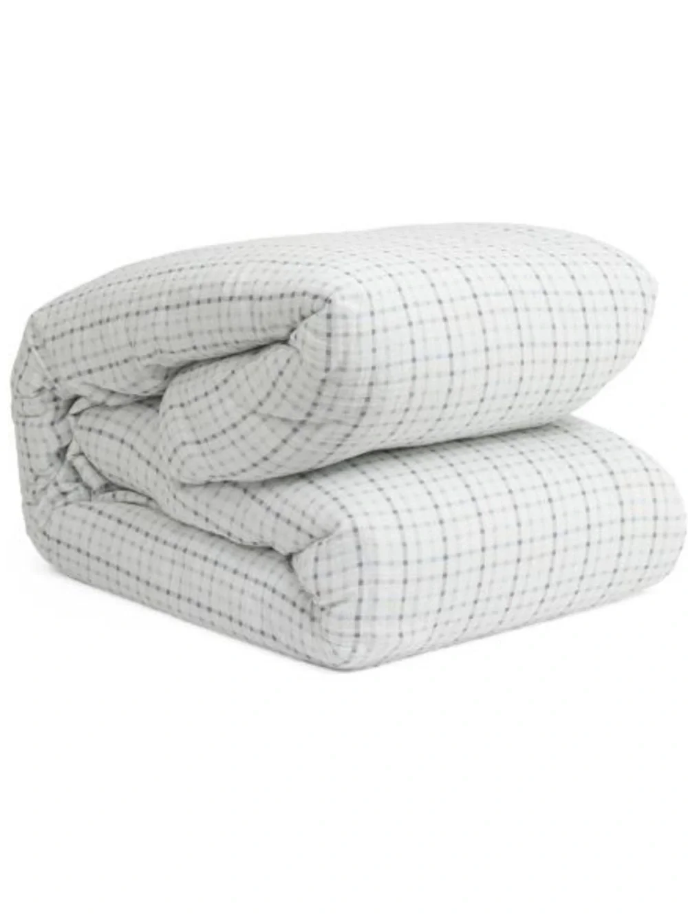 Restore Hone 3-Piece Comforter Set in White and Light Blue Plaid